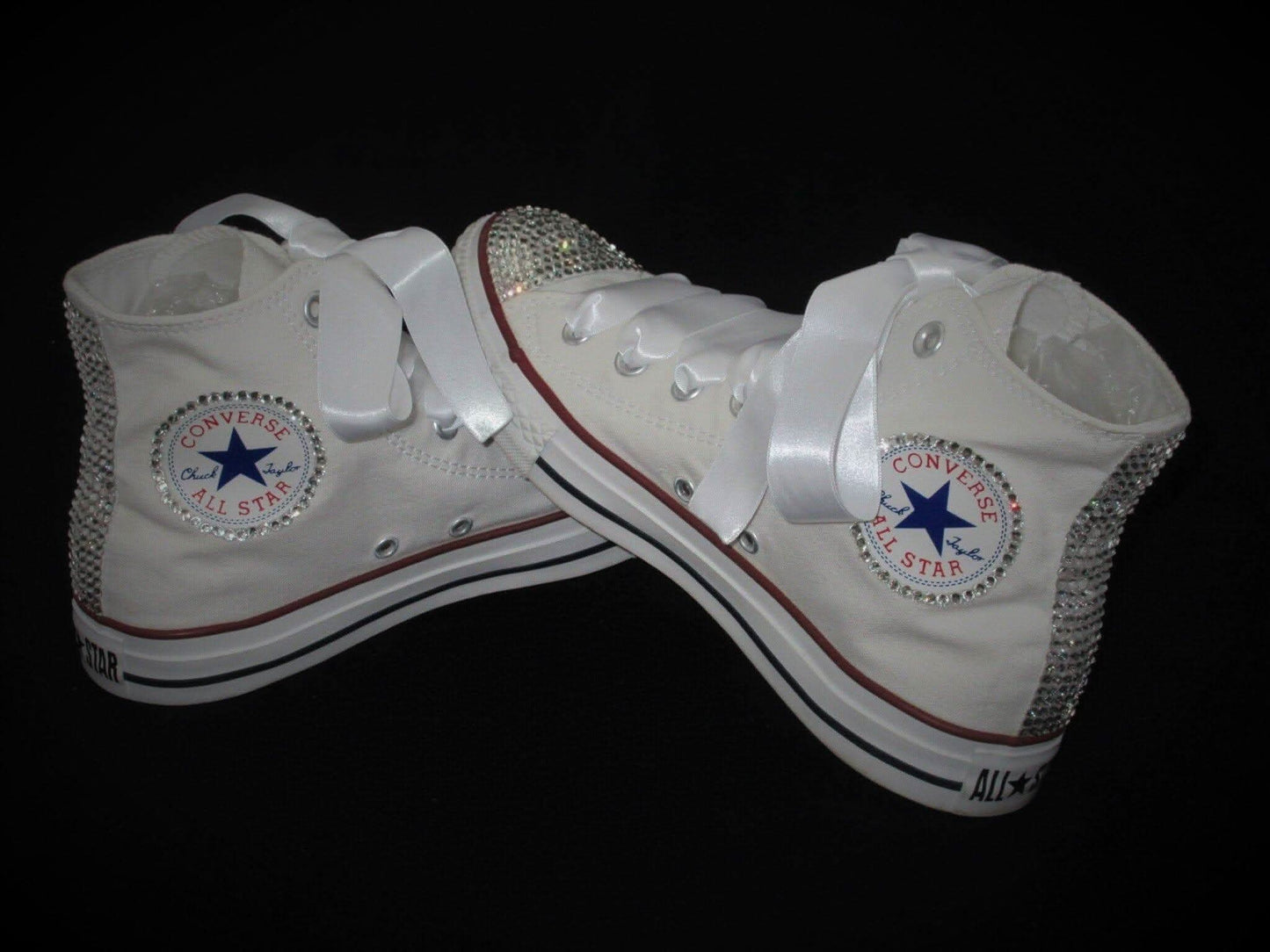 Bridal Hi Top Crystal Converse - Crystal Shoe Designs