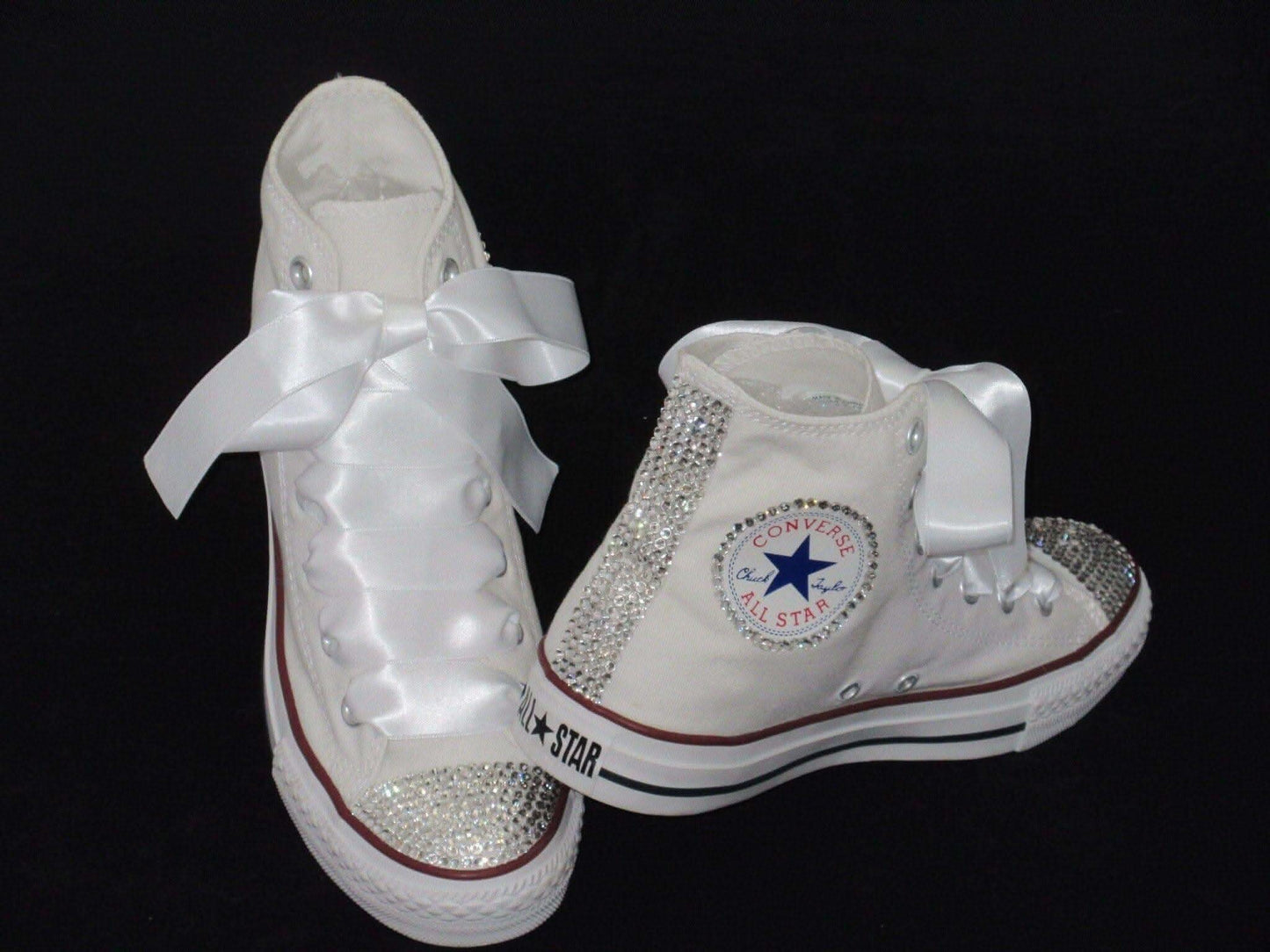 Bridal Hi Top Crystal Converse - Crystal Shoe Designs