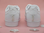 Load image into Gallery viewer, Crystal &amp; Pearl Adidas Bridal Wedding Trainers. - Crystal Shoe Designs
