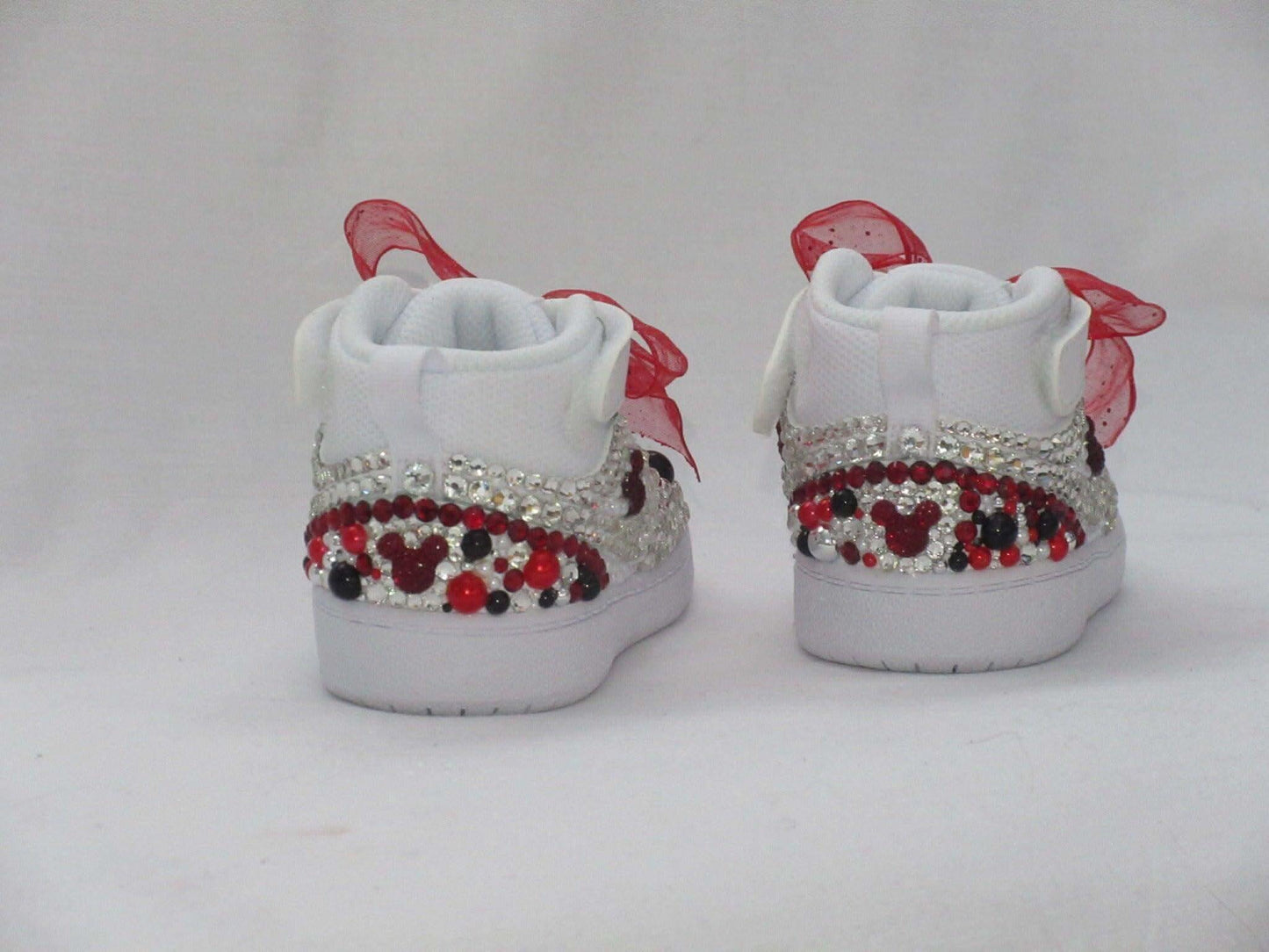 Custom Baby "Minnie" Inspired Nike Force 1, Baby Nike, Bling Baby Shoes. - Crystal Shoe Designs