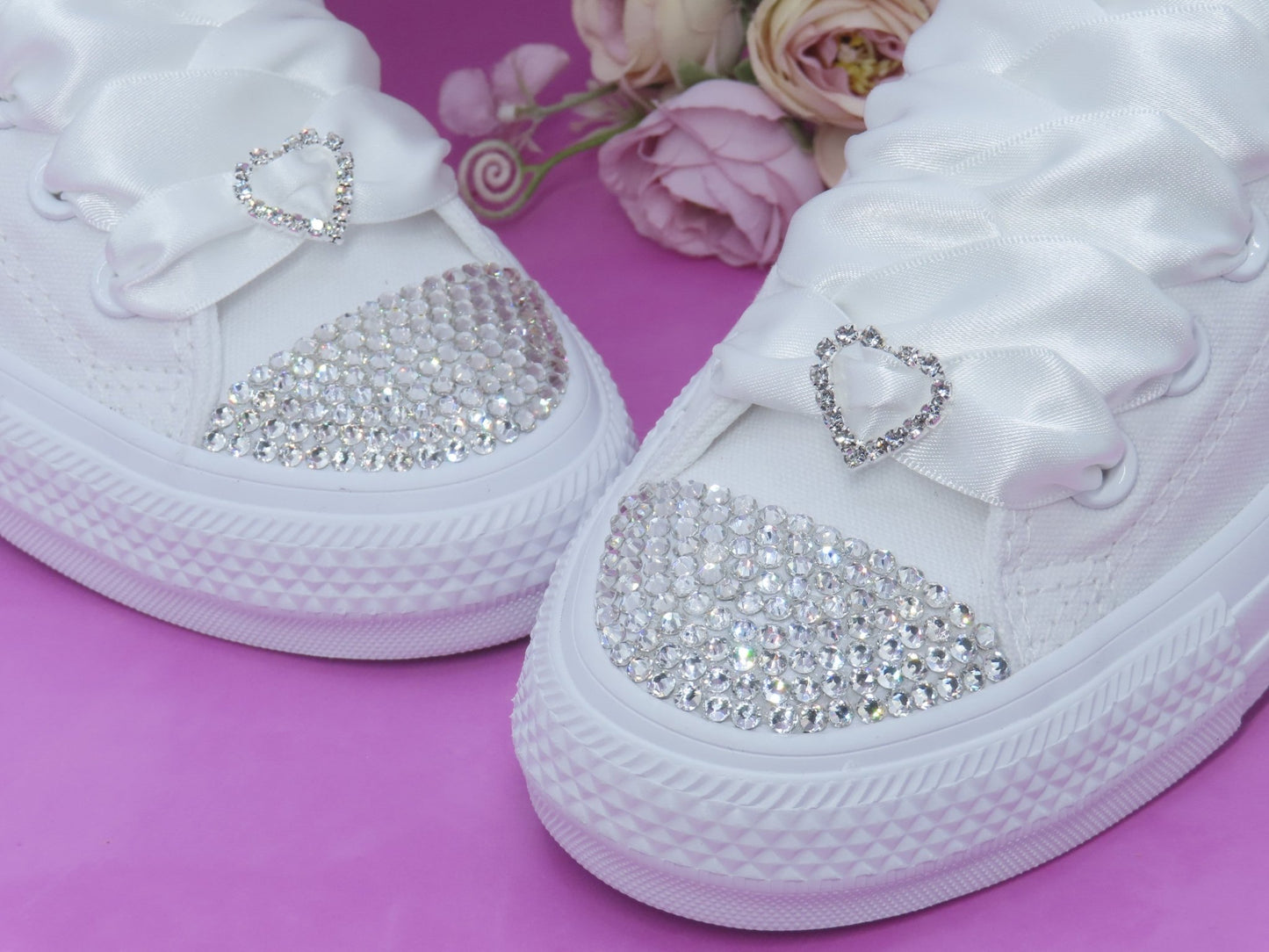Personalised Custom Crystal Wedding Converse . - Crystal Shoe Designs