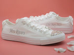 Load image into Gallery viewer, Personalised Custom Crystal Wedding Converse . - Crystal Shoe Designs
