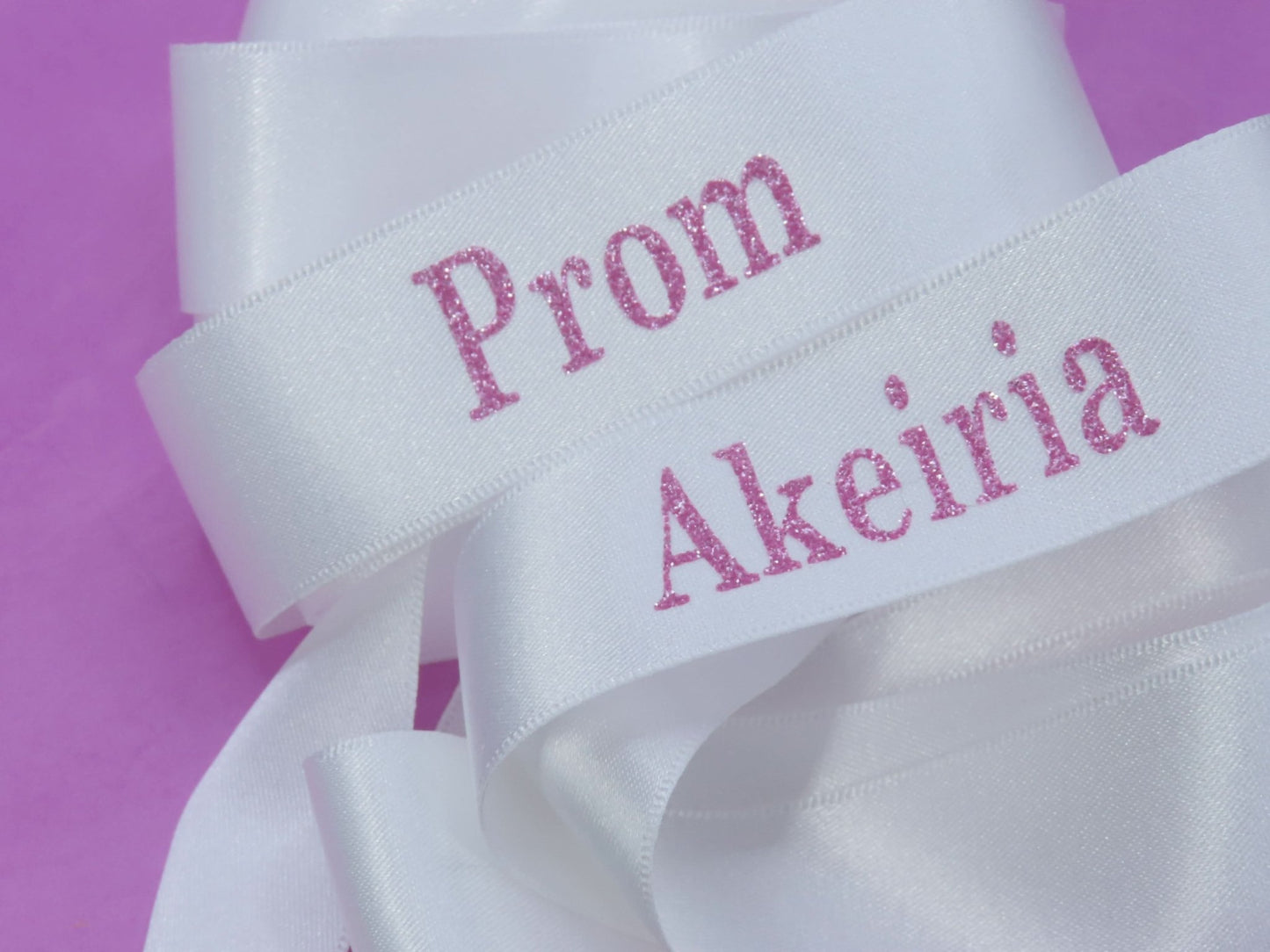 Personalised PROM Ribbon Trainer Laces - Crystal Shoe Designs
