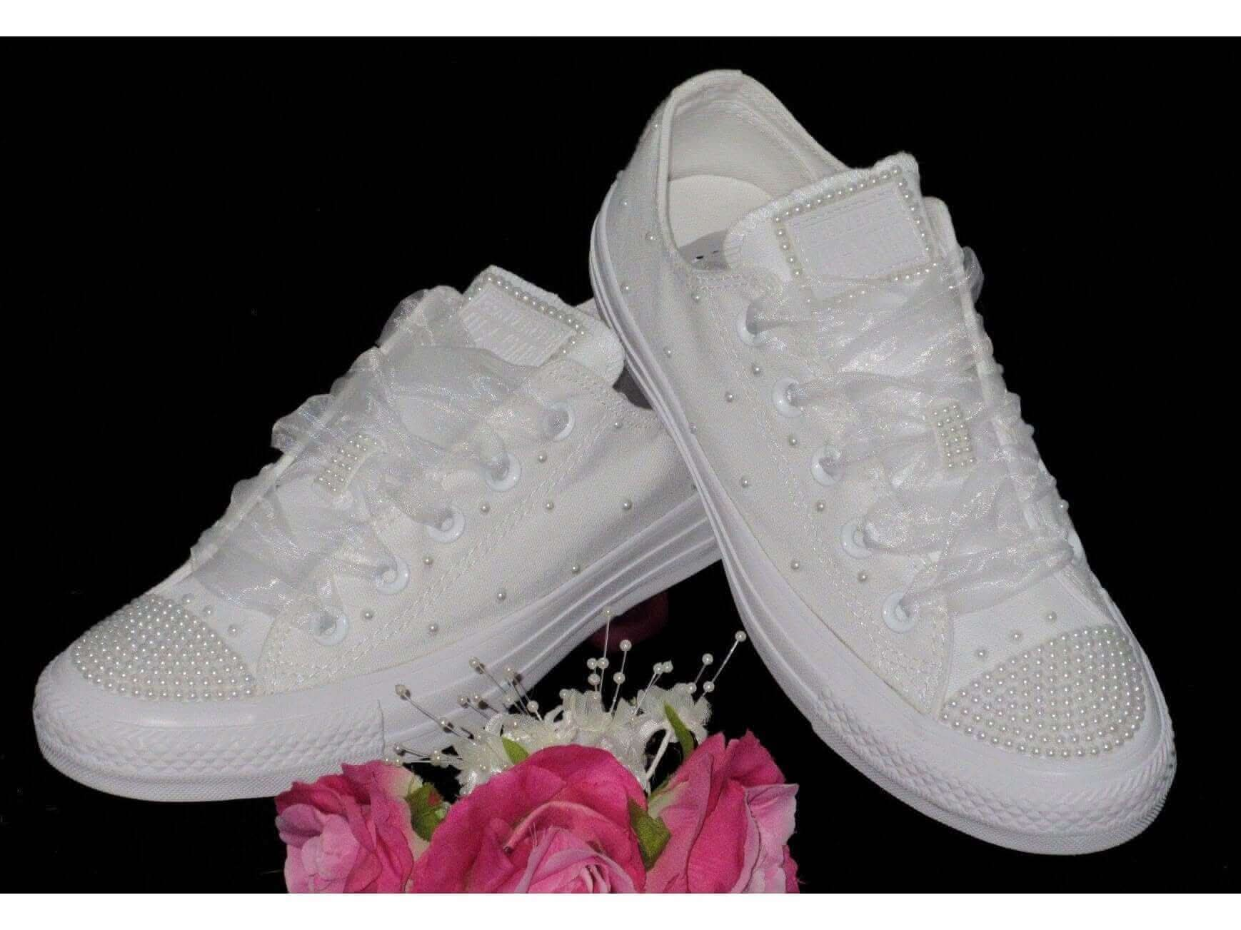 Converse high quality bling sneakers