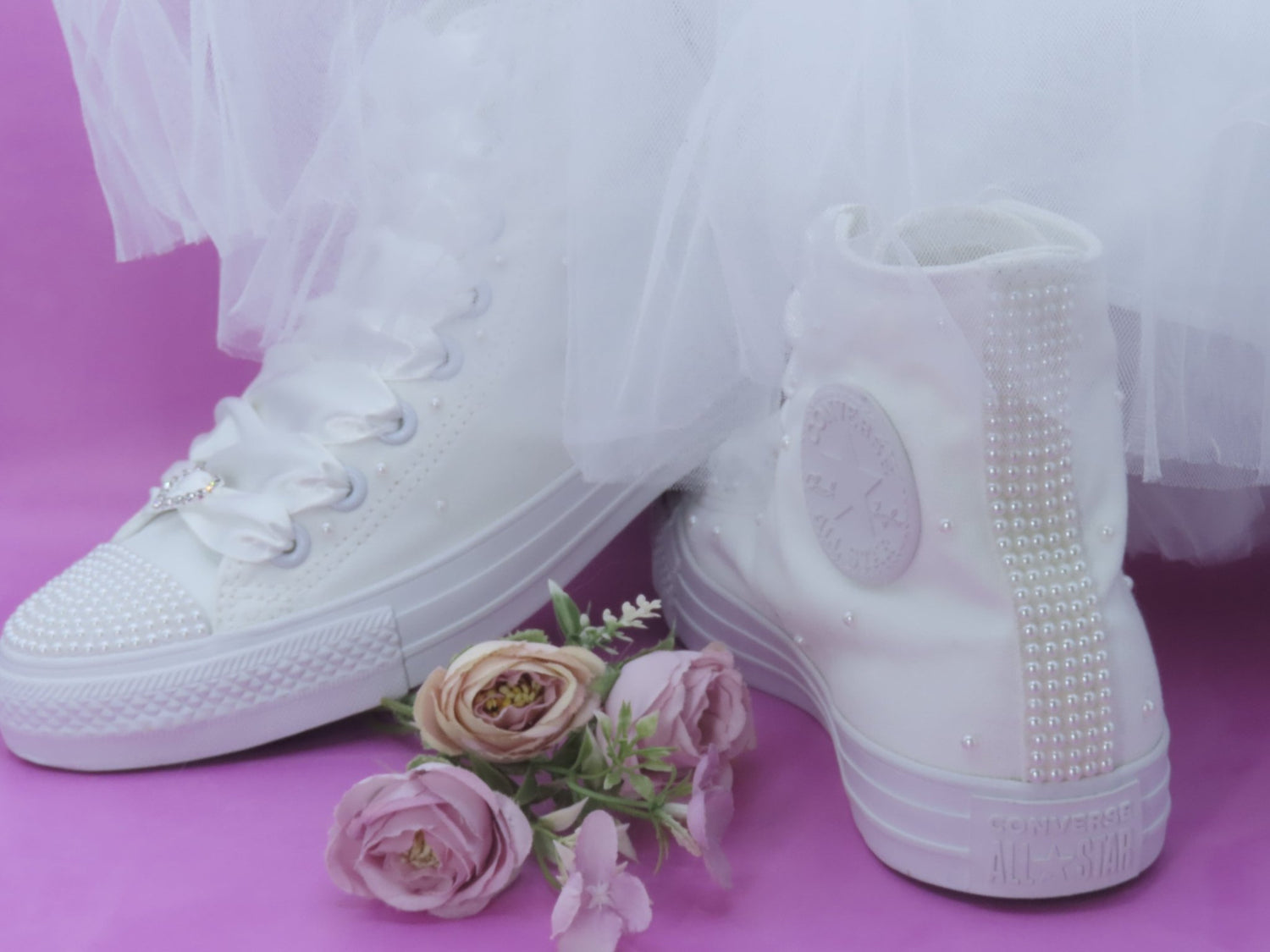 Wedding Converse -  Crystal Shoe Designs