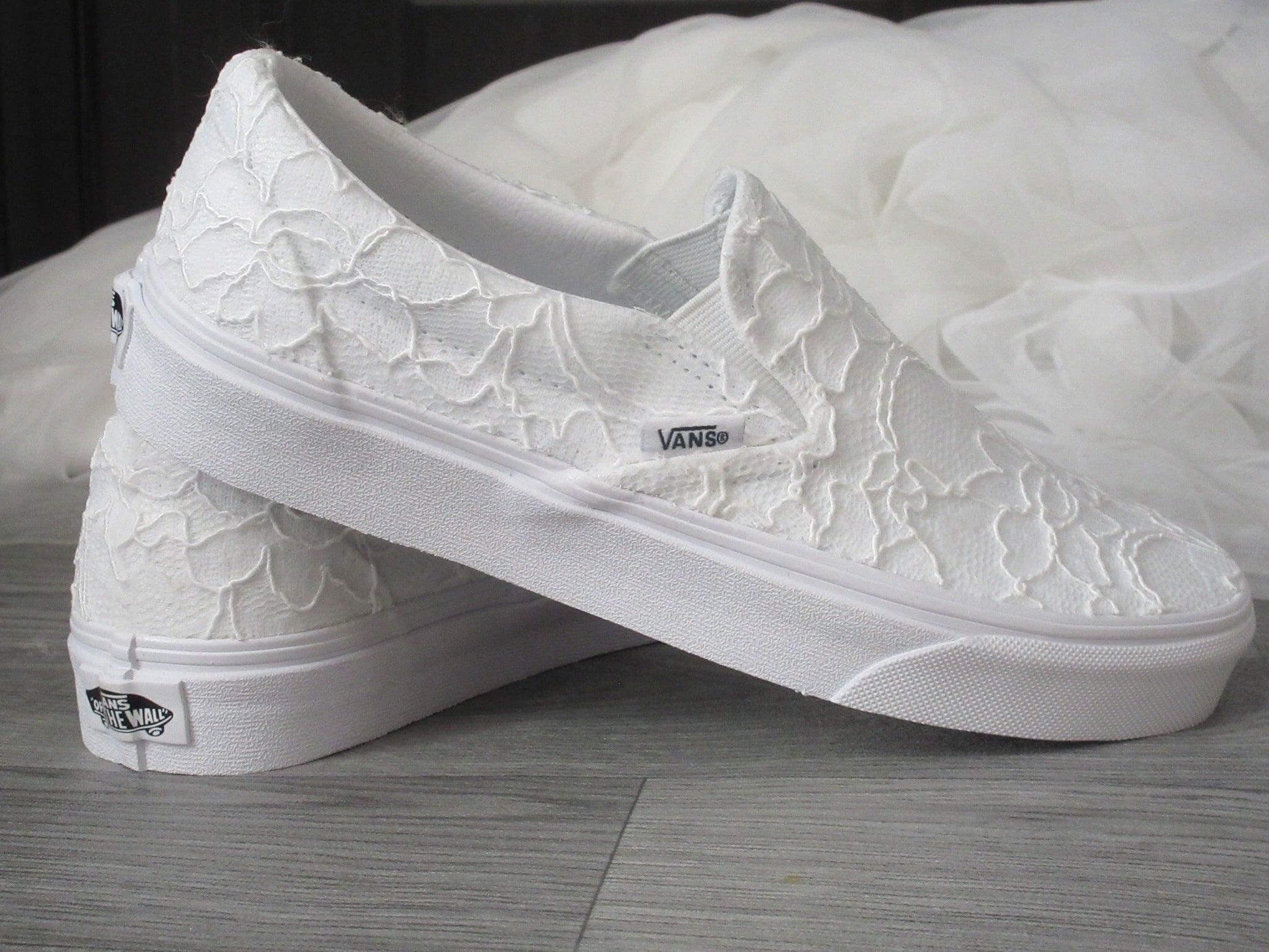 Crystal Shoe Designs Shoes Lace Slip On Vans Wedding Trainers For Brides.