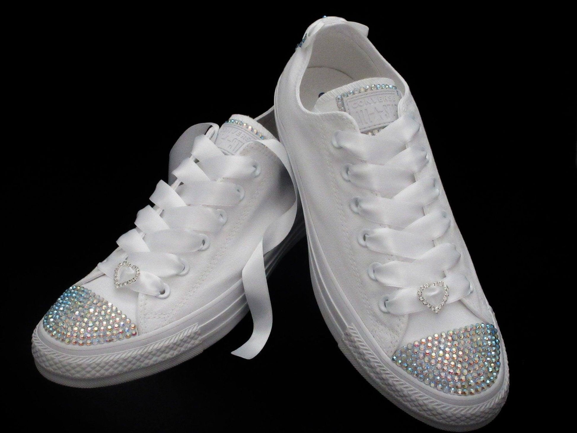 CrystalShoeDesigns Shoes Wedding Bride Crystal Customised Converse