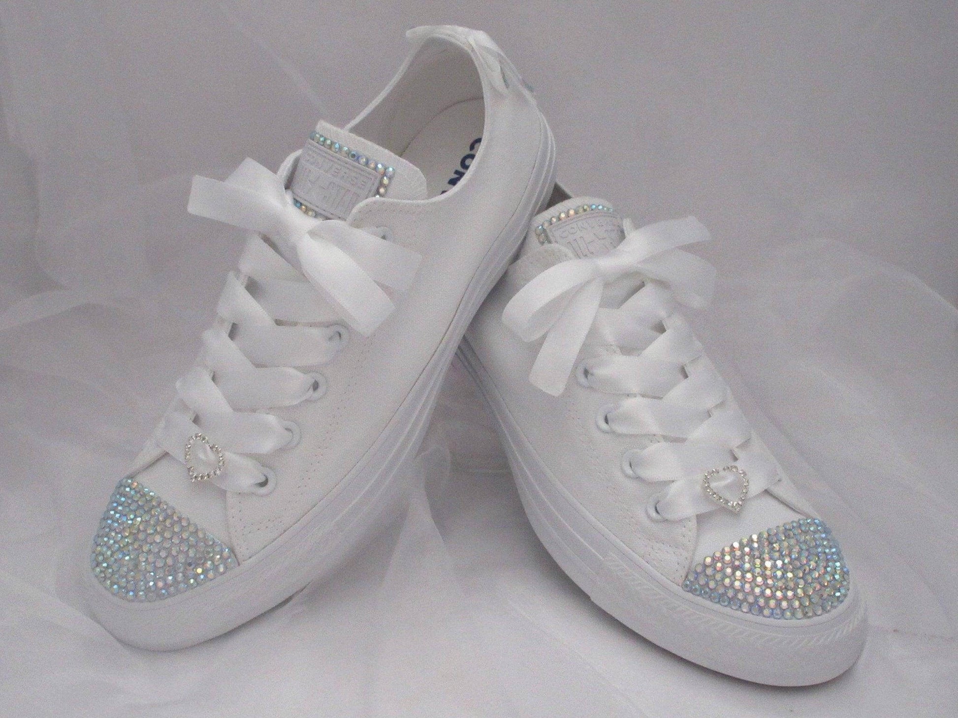 CrystalShoeDesigns Shoes Wedding Bride Crystal Customised Converse