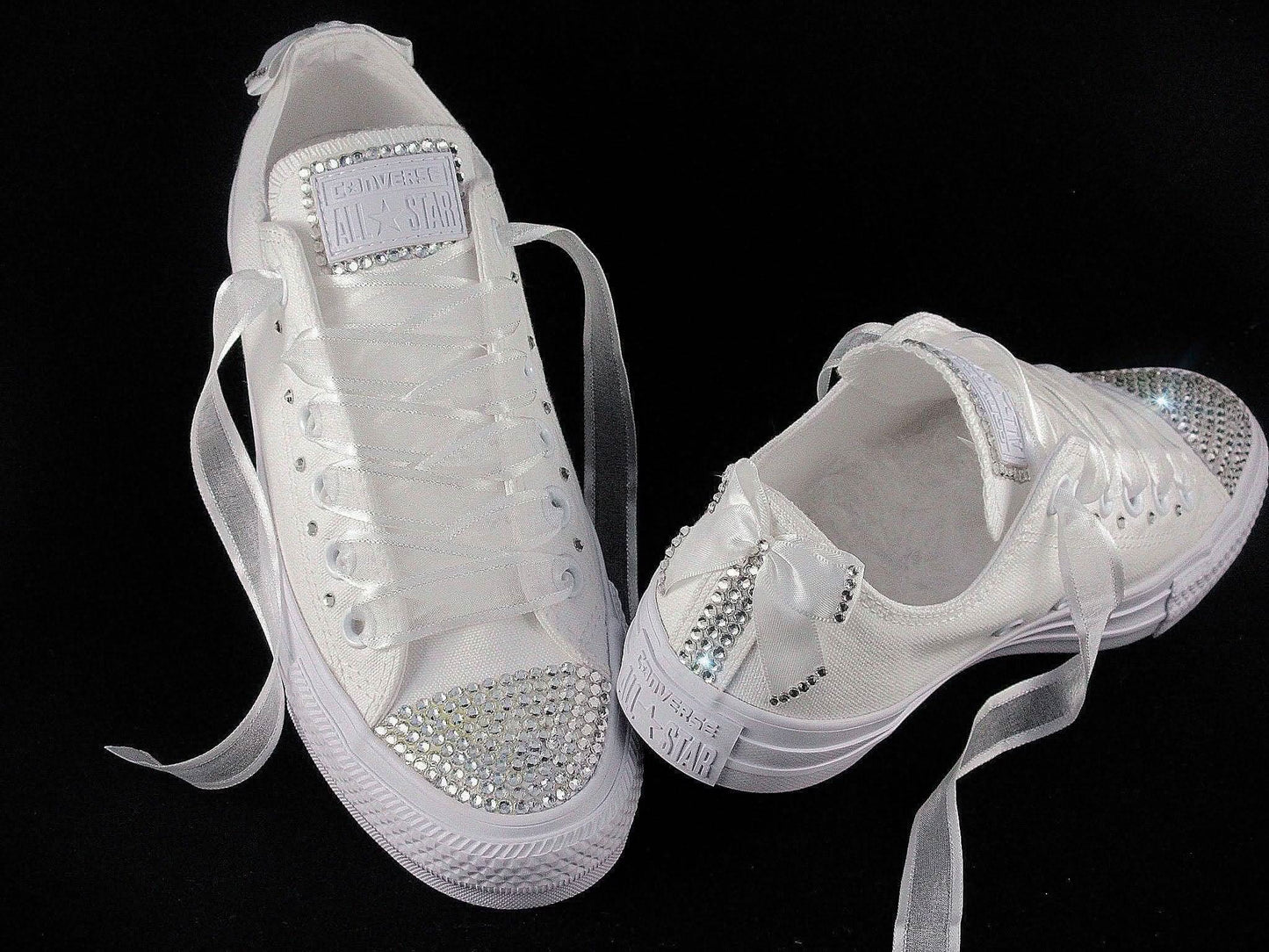 Custom Wedding Bridal Crystal Converse, Wedding Trainers For Brides. - Crystal Shoe Designs