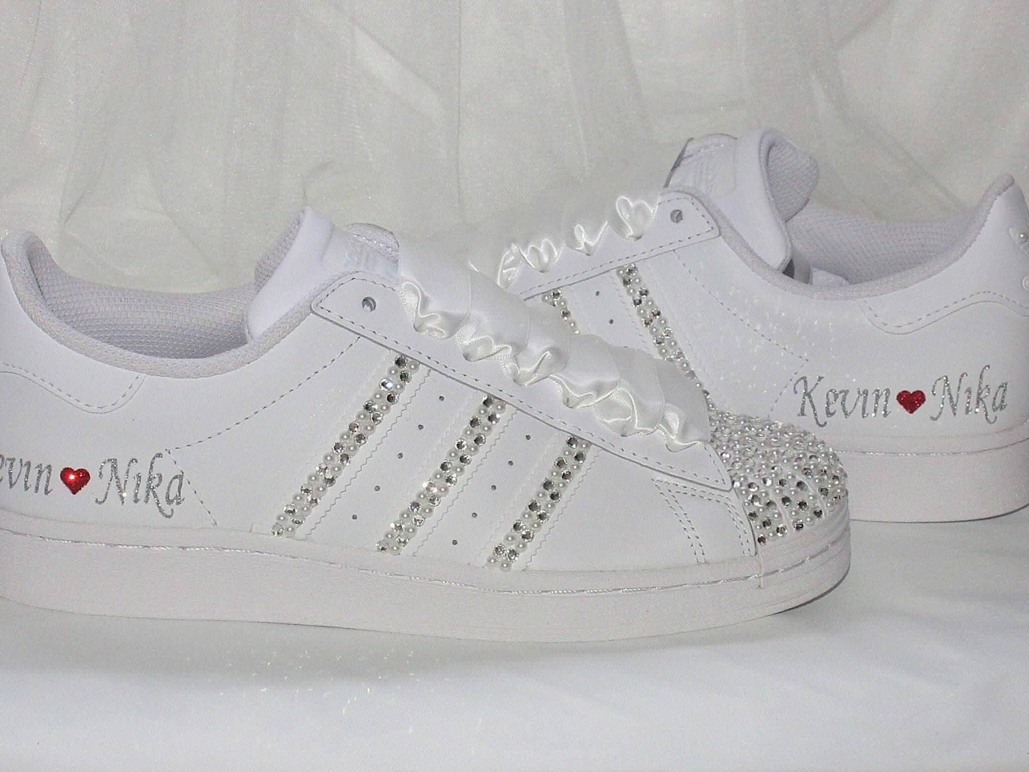 Adidas Bridal Trainers | Crystal Shoe Designs