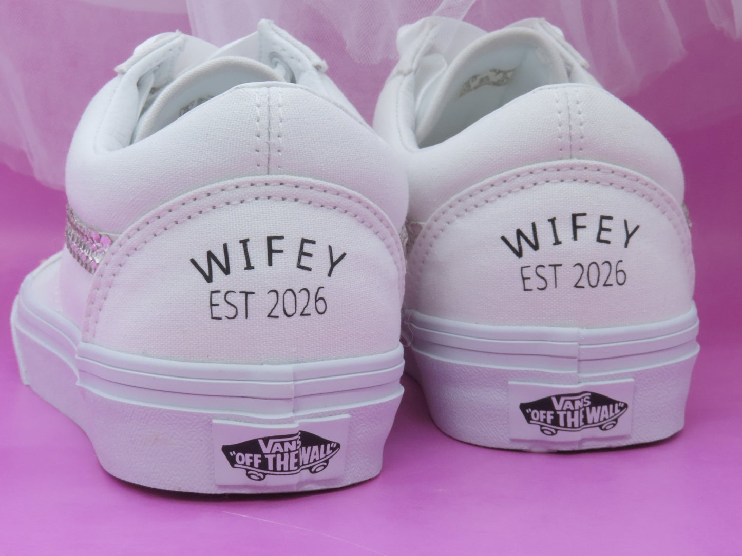 Personalised Crystal Bridal Vans. - Crystal Shoe Designs