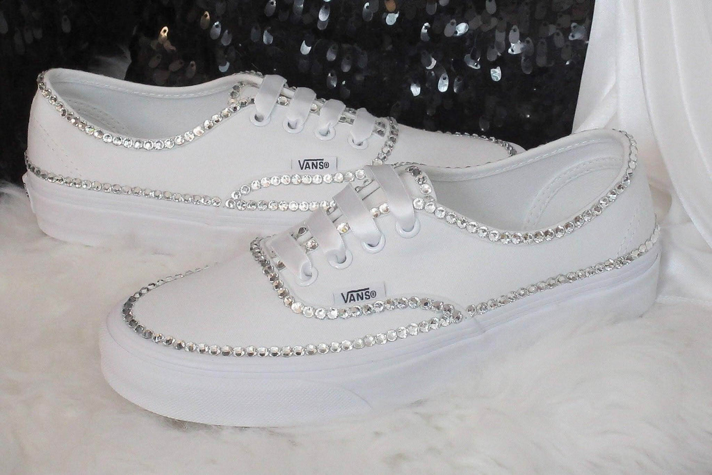 Wedding Bridal Crystal Vans. - Crystal Shoe Designs