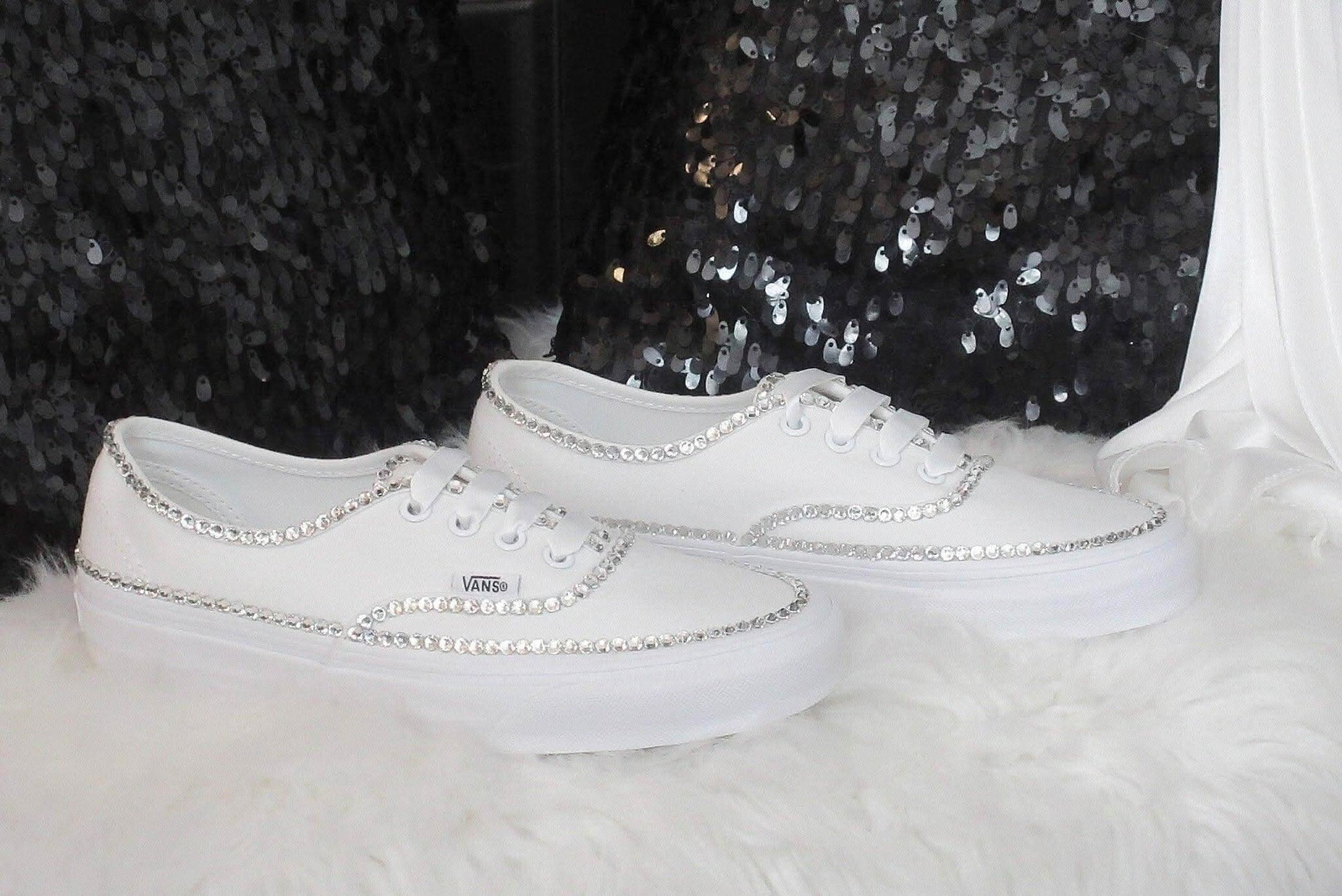 Wedding Bridal Crystal Vans. - Crystal Shoe Designs