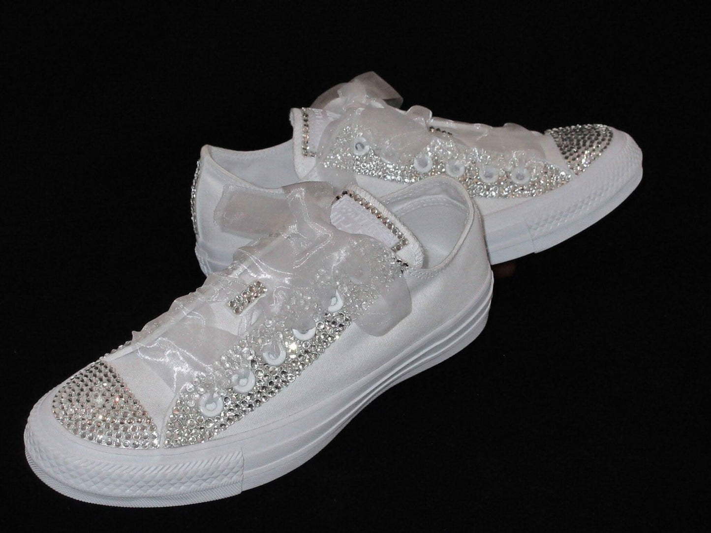 Wedding Bridal Custom Converse - Bride Converse - Crystal Converse. - Crystal Shoe Designs