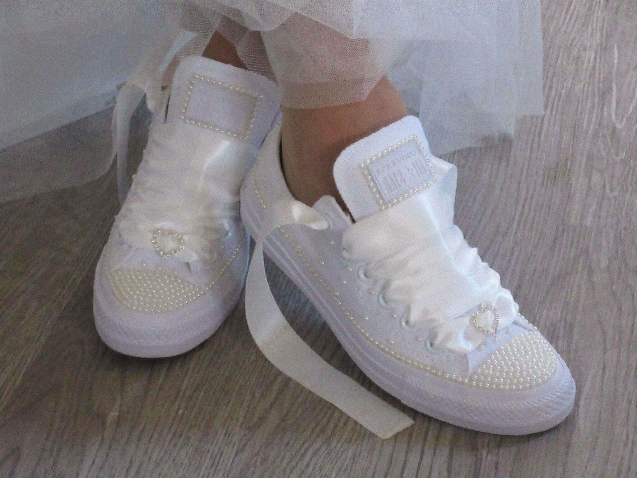 Wedding Bride Bridesmaid Crystal Customised Converse cheapest